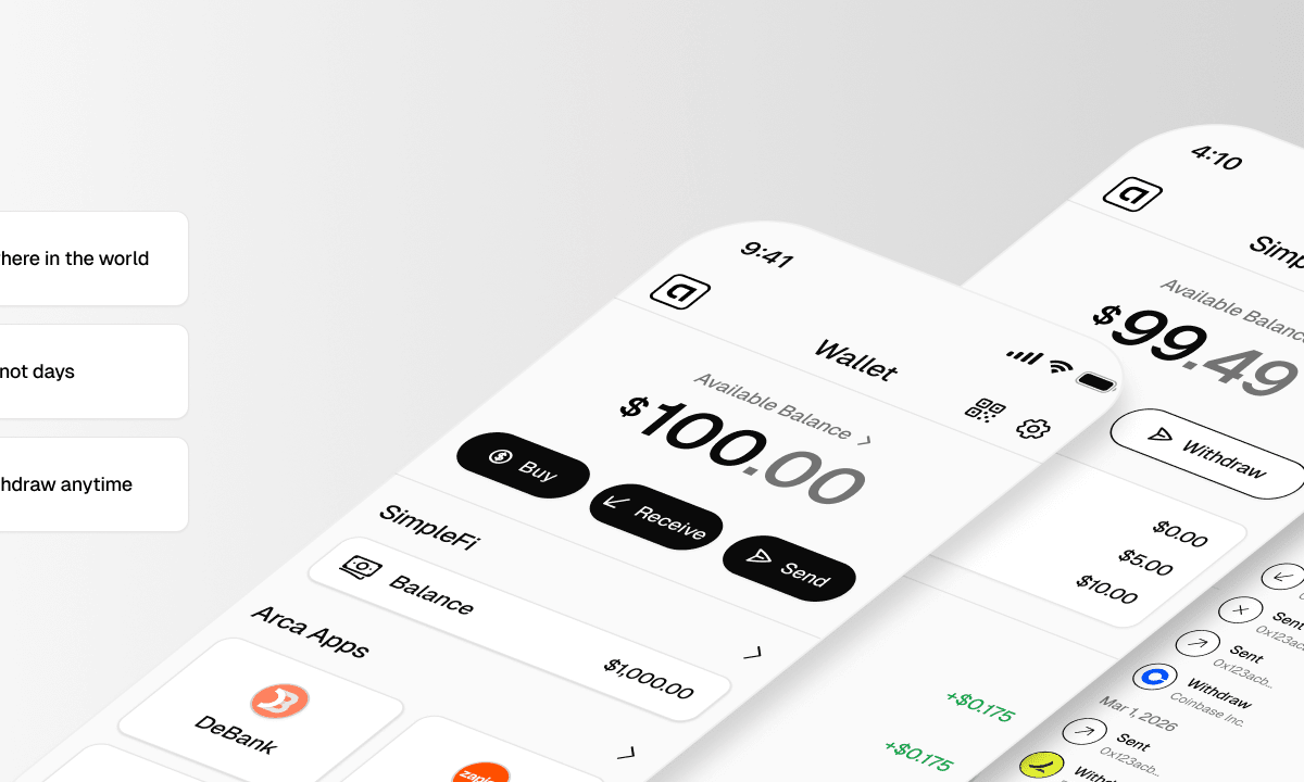 Arca is here. Send, save, and spend real dollars from your phone, on iPhone and Android.